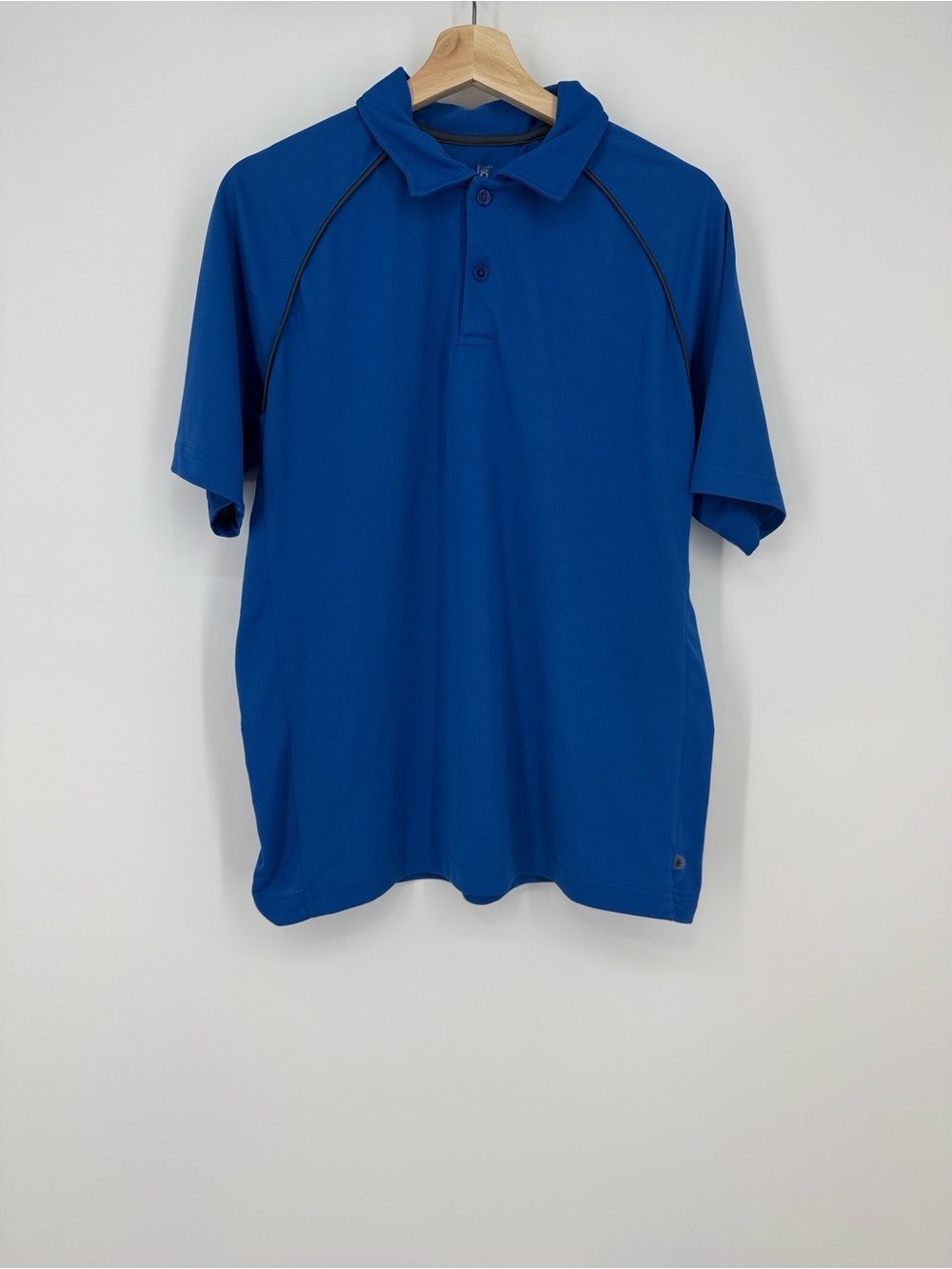 ALO Yoga Men's Blue Short-Sleeve Polo Shirt